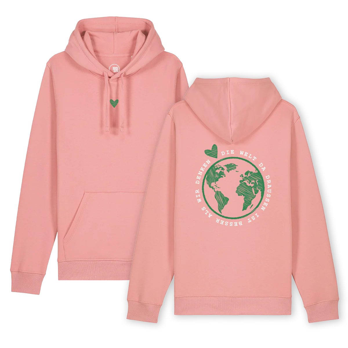 Hoodie "Die Welt da draußen ist besser als wir denken" color - Image 3