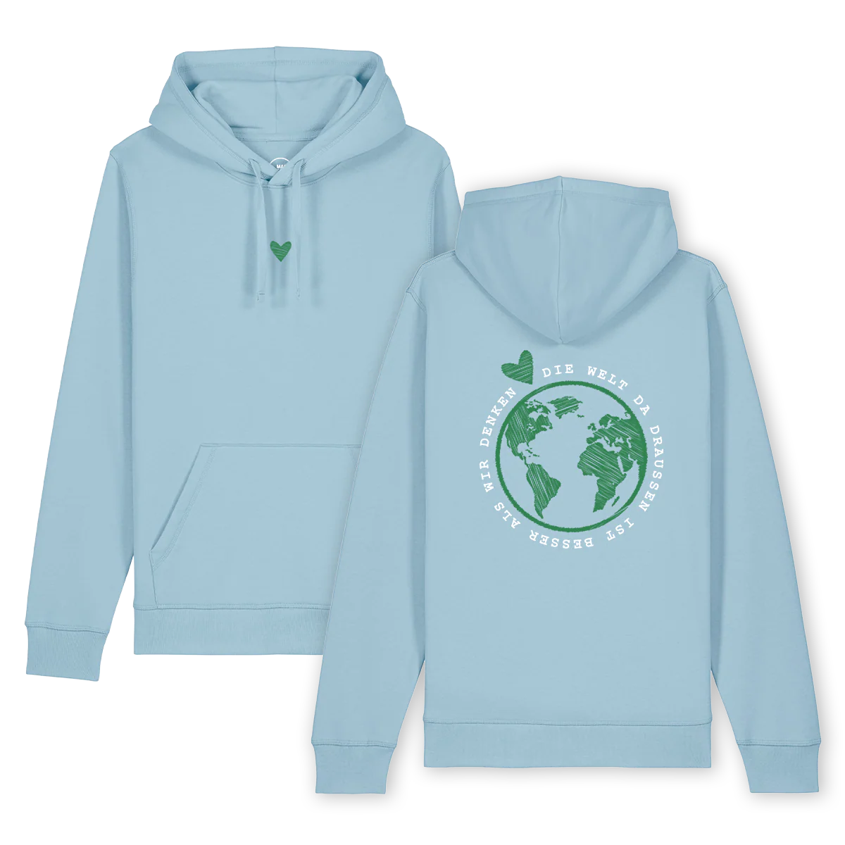 Hoodie "Die Welt da draußen ist besser als wir denken" color - Image 4