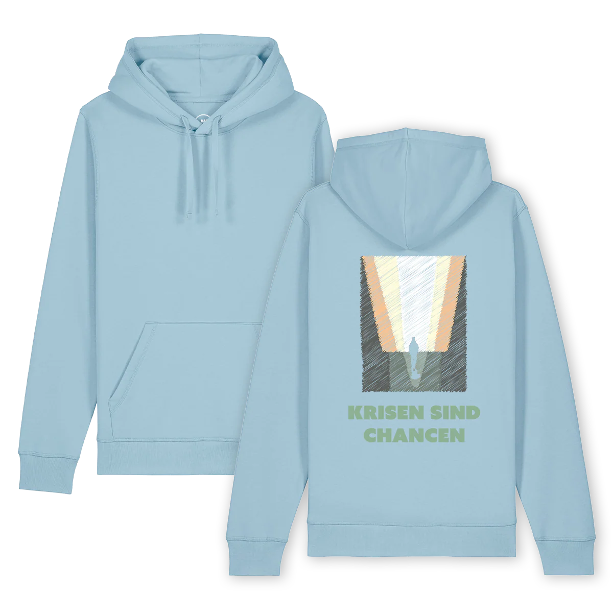 Hoodie "Krisen sind Chancen - Kunstdruck" color - Image 4