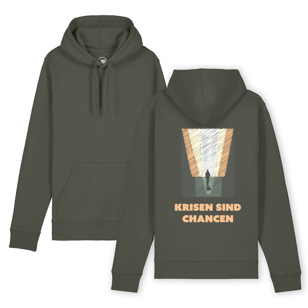 Hoodie "Krisen sind Chancen - Kunstdruck" color - Image 6